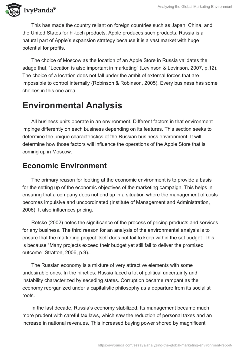 Analyzing the Global Marketing Environment. Page 3