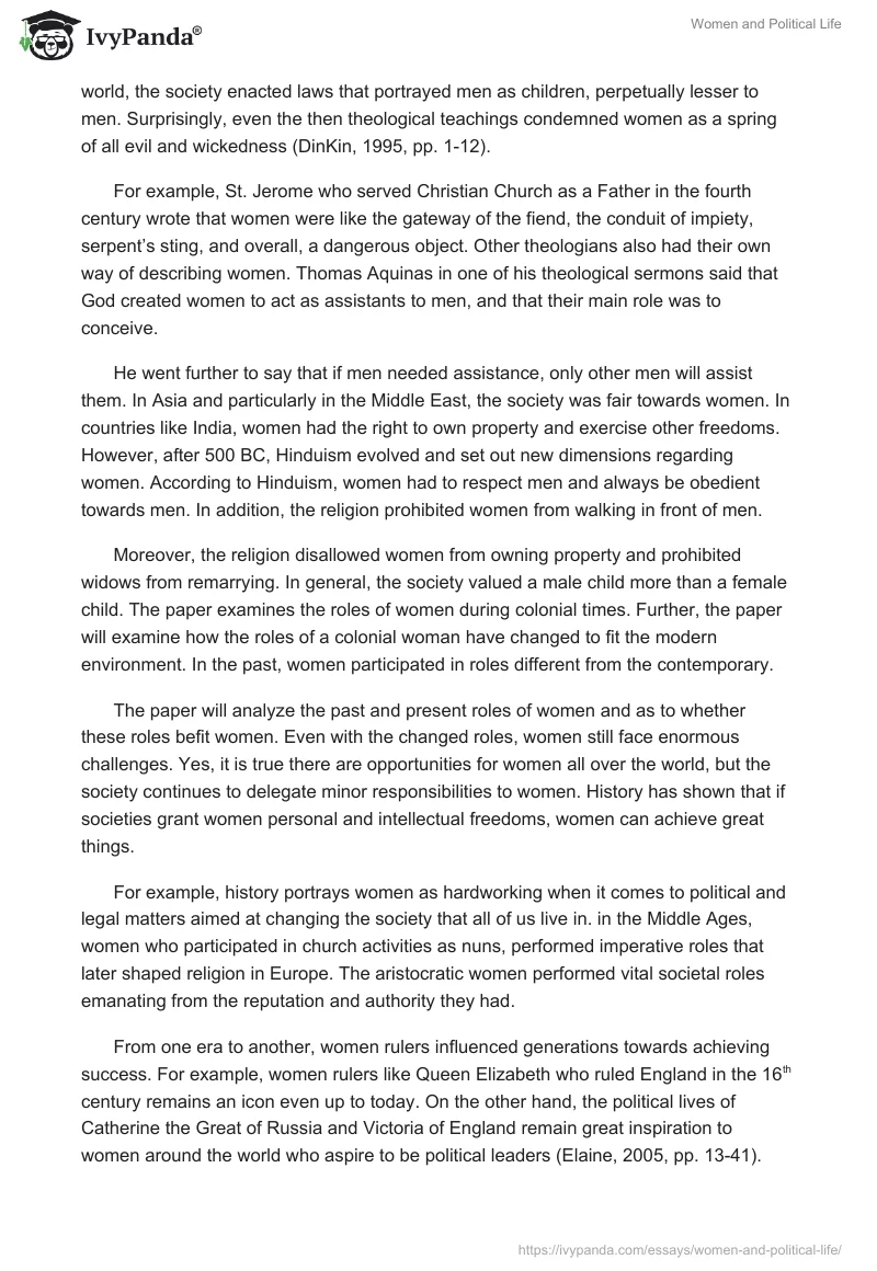 Women and Political Life. Page 2