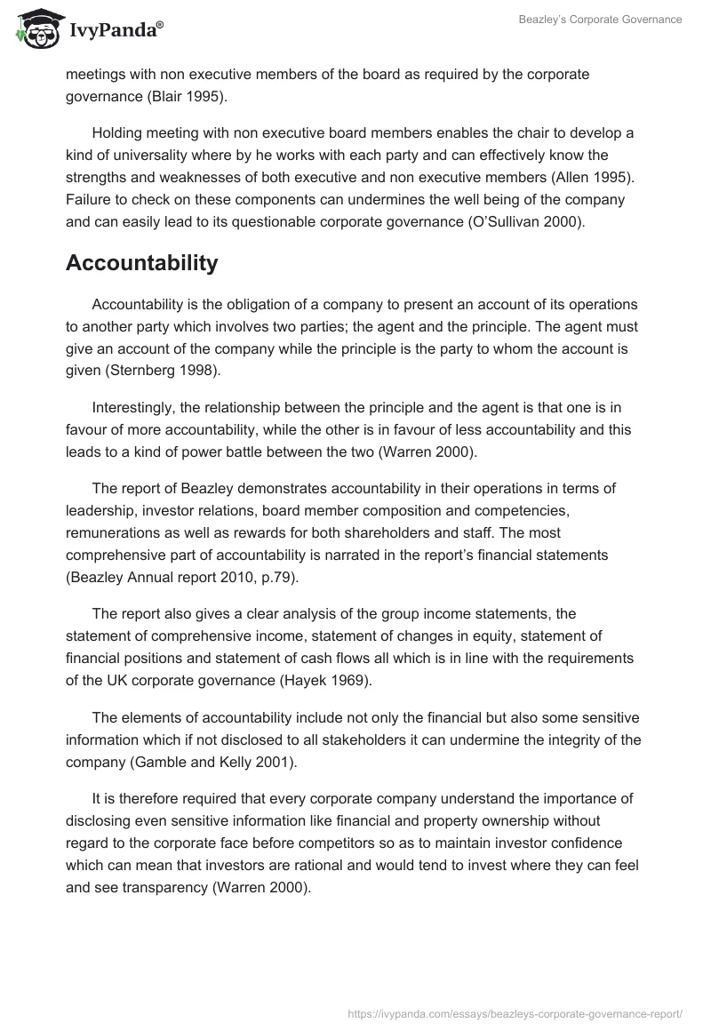 Beazley’s Corporate Governance. Page 3