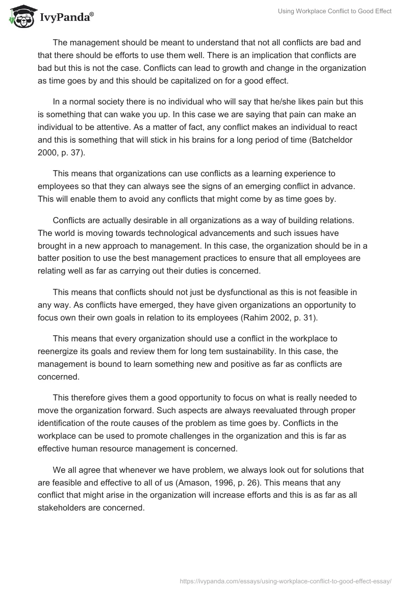 Using Workplace Conflict to Good Effect. Page 4