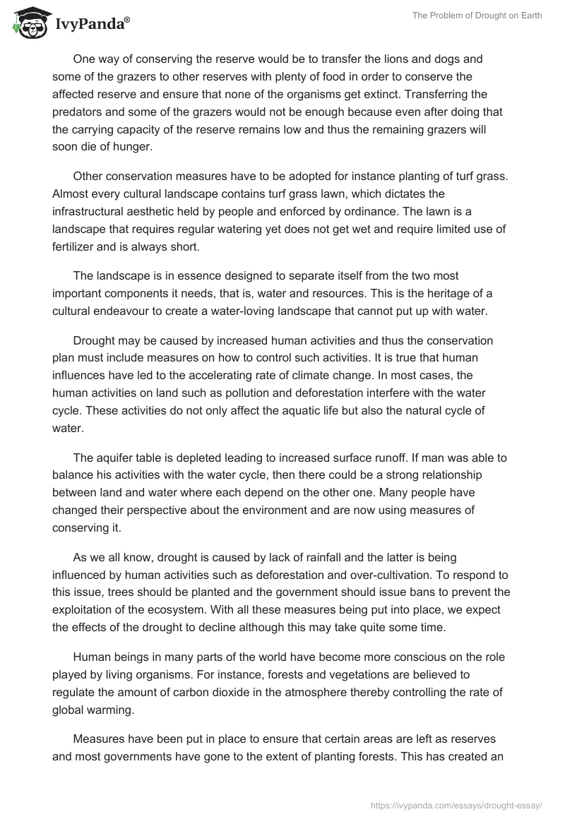 The Problem of Drought on Earth. Page 2