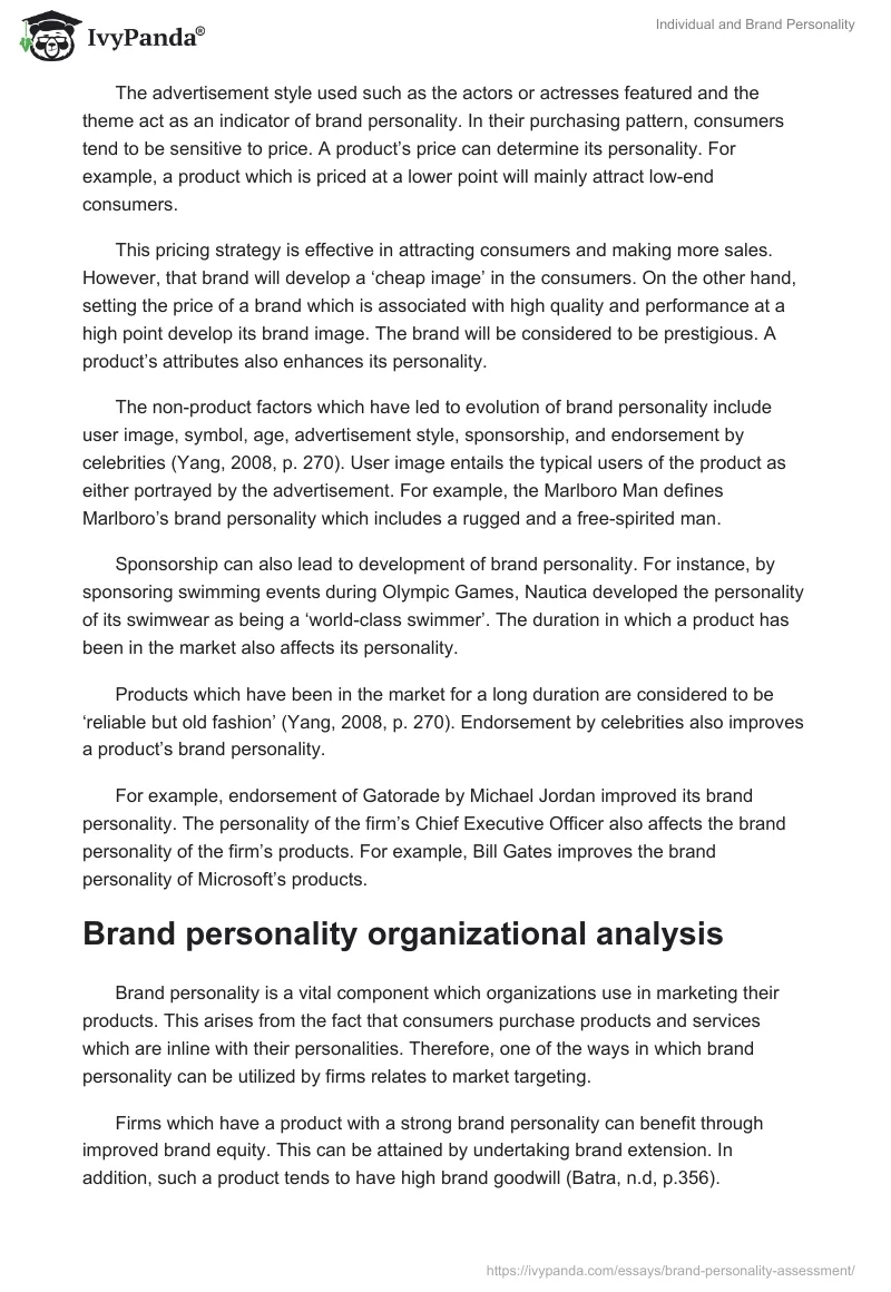 Individual and Brand Personality. Page 5