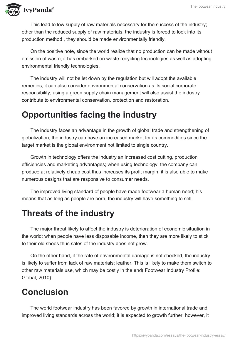 The footwear industry. Page 4