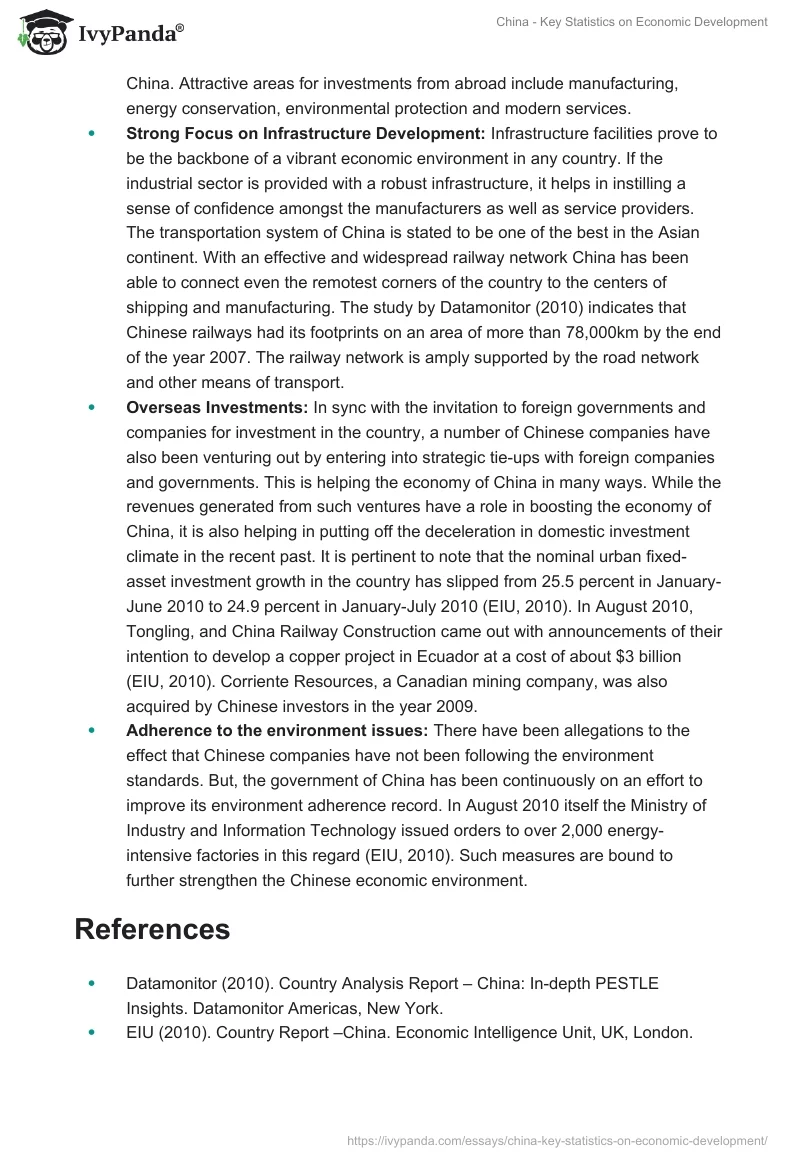 China - Key Statistics on Economic Development. Page 3