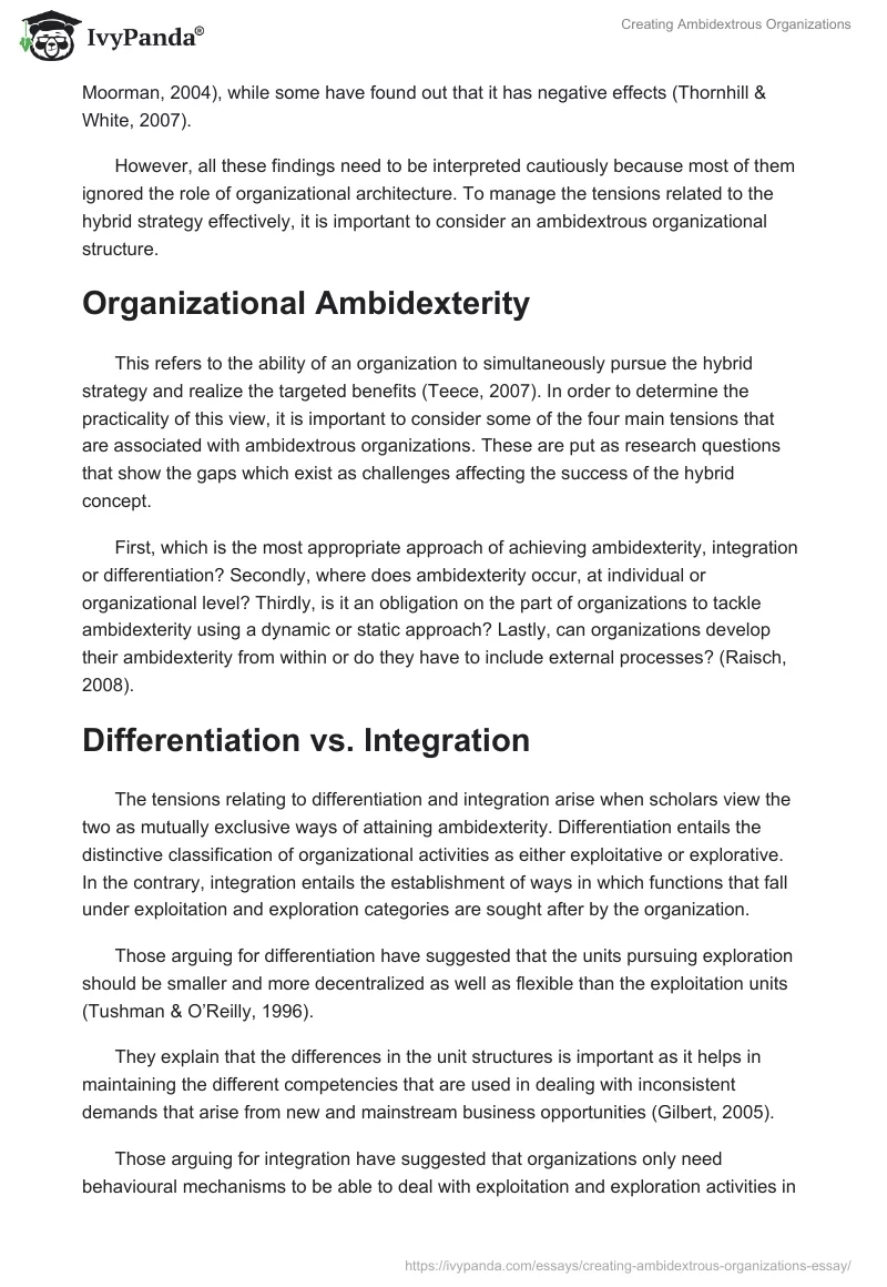 Creating Ambidextrous Organizations. Page 2