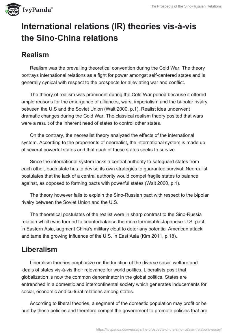 The Prospects of the Sino-Russian Relations. Page 5