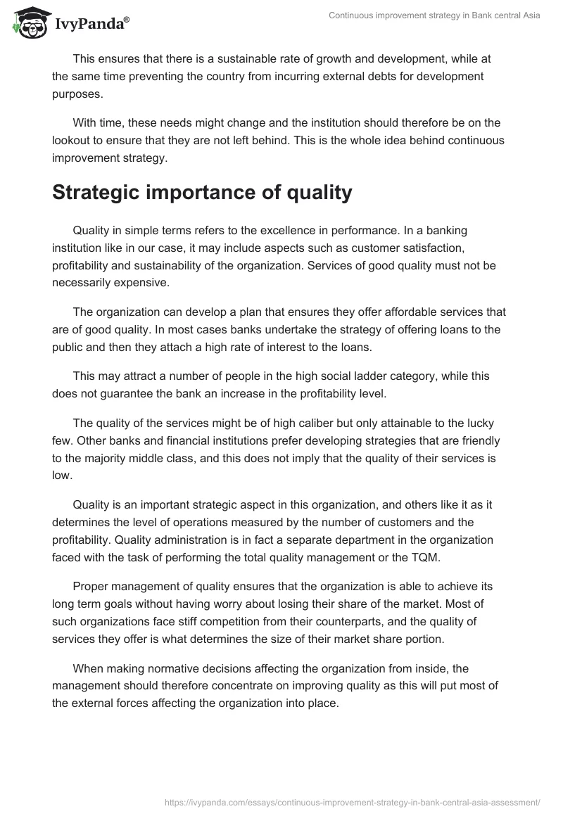Continuous improvement strategy in Bank central Asia. Page 3