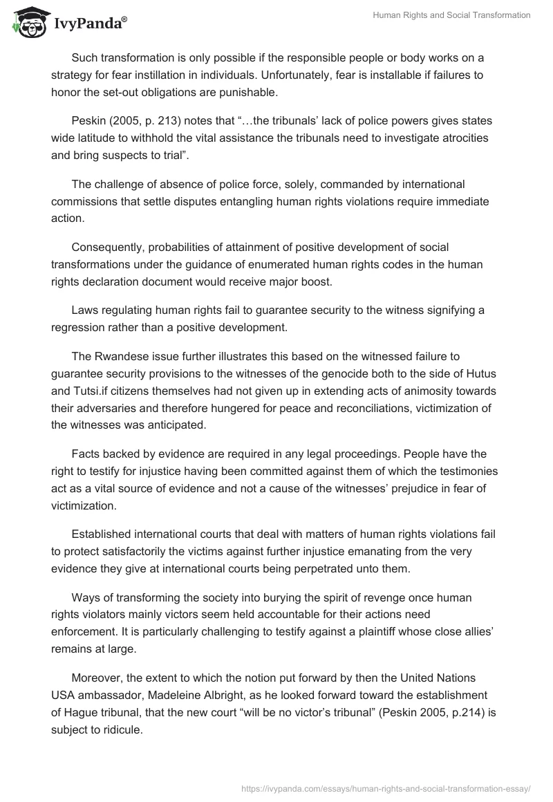 Human Rights and Social Transformation. Page 3