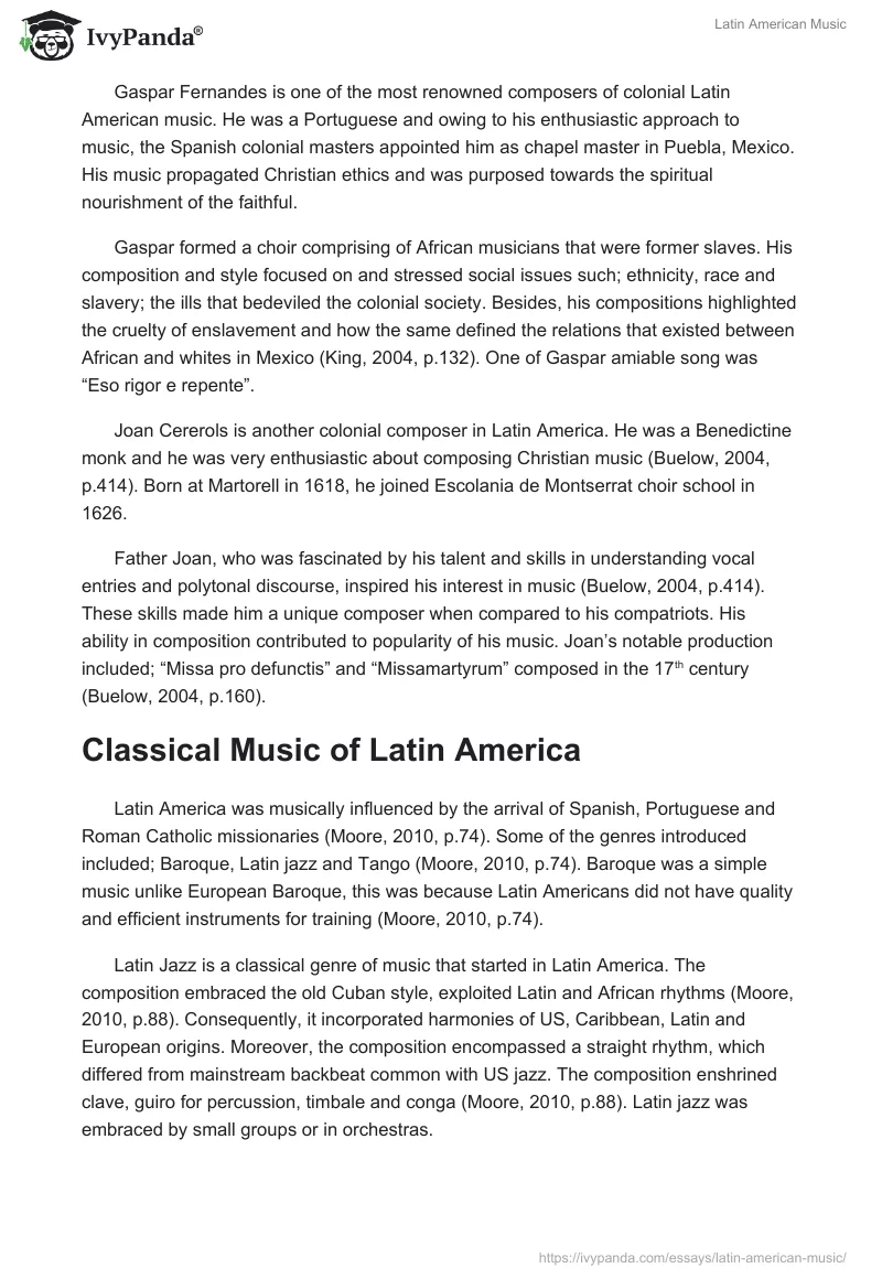 Latin American Music. Page 2