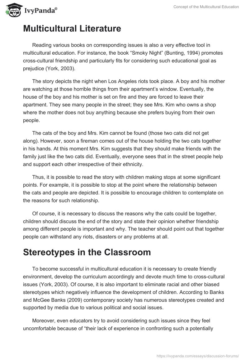 Concept of the Multicultural Education. Page 2
