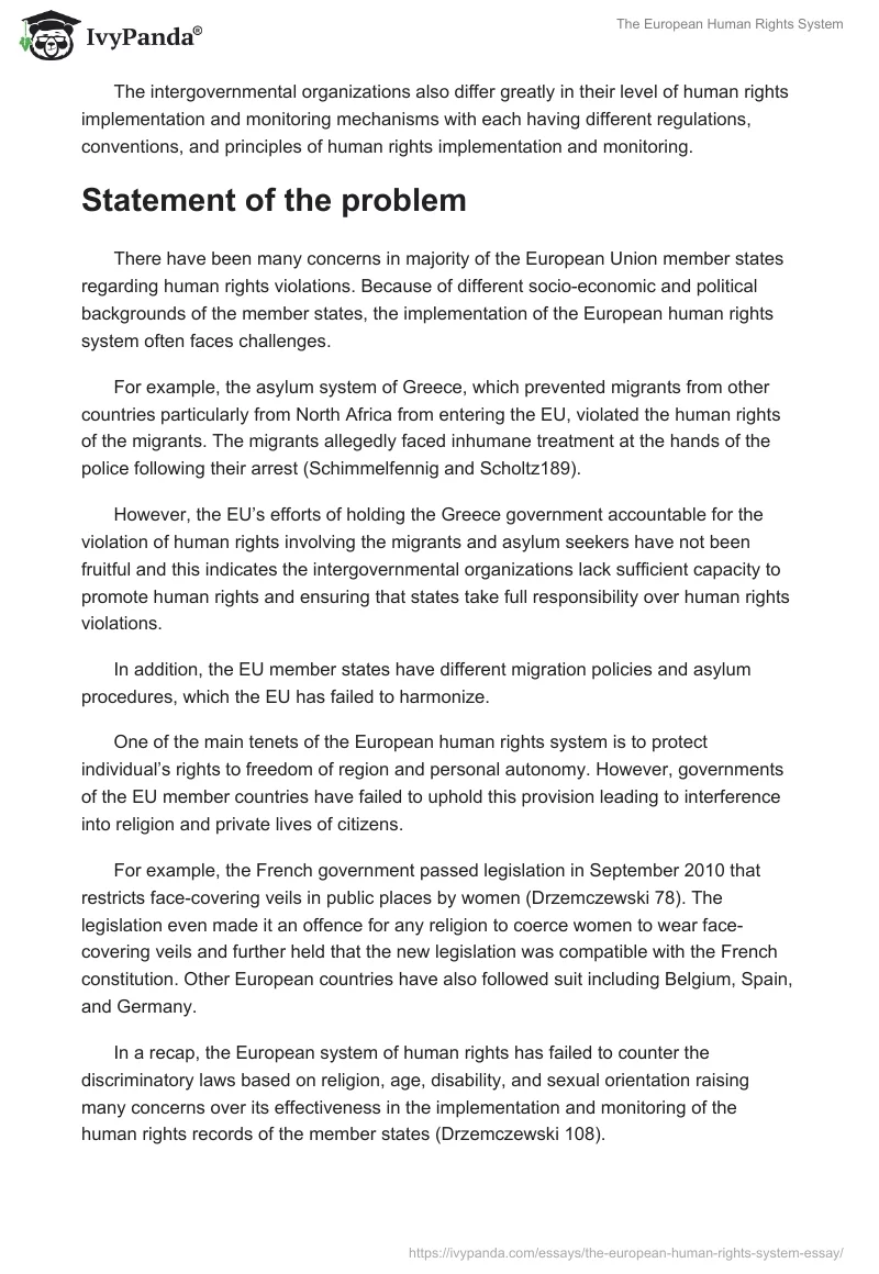The European Human Rights System. Page 2