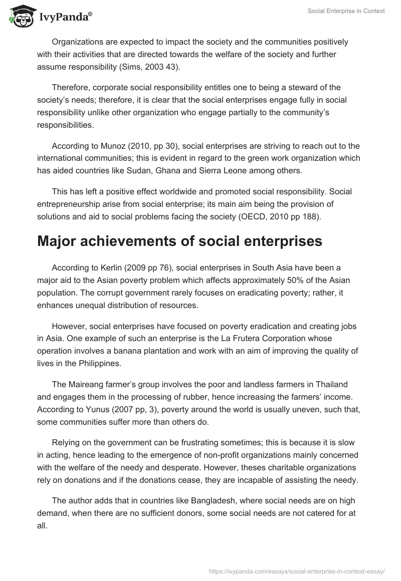 Social Enterprise in Context. Page 5