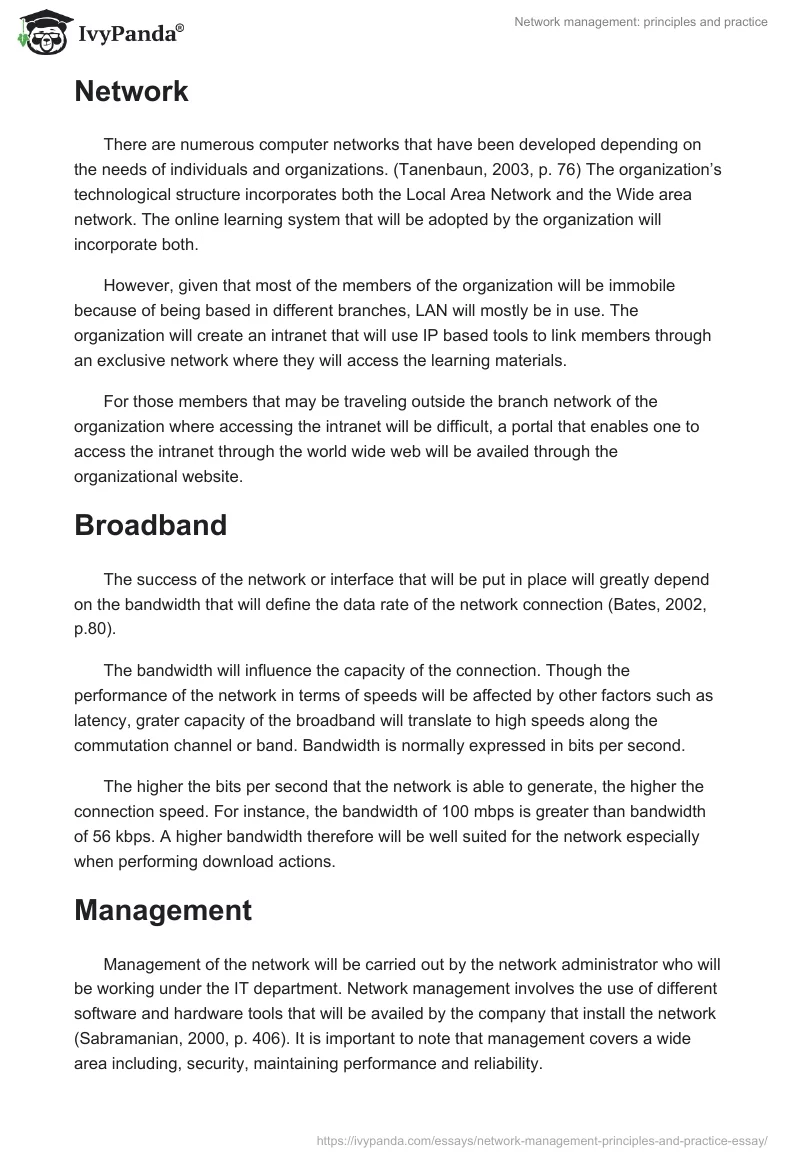 Network management: principles and practice. Page 2