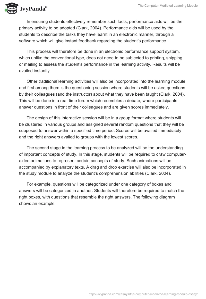 The Computer-Mediated Learning Module. Page 5