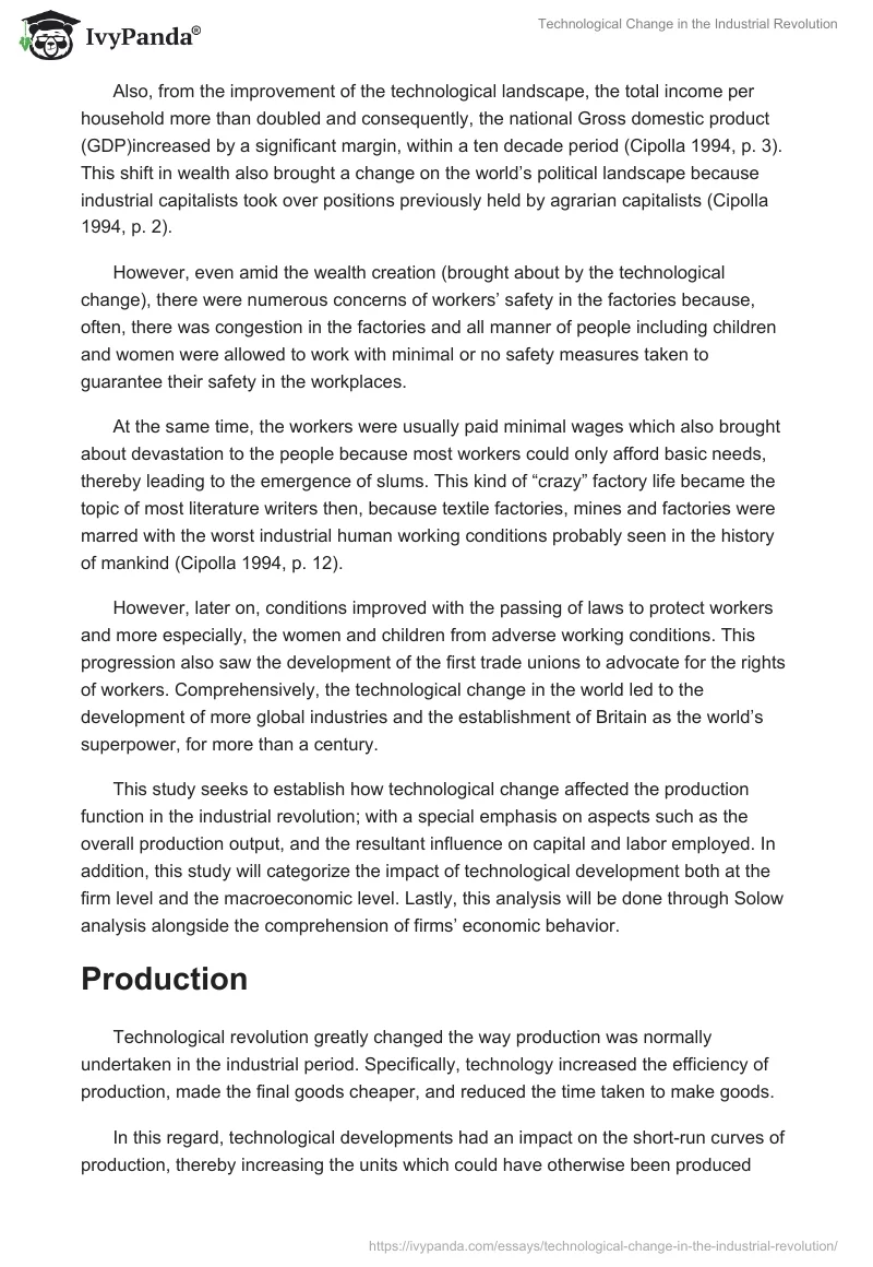 Technological Change in the Industrial Revolution. Page 2