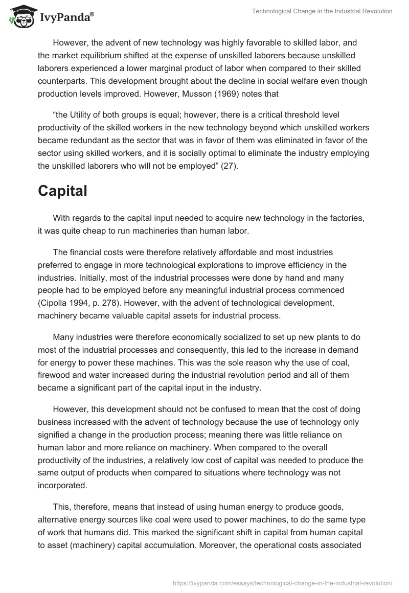 Technological Change in the Industrial Revolution. Page 4