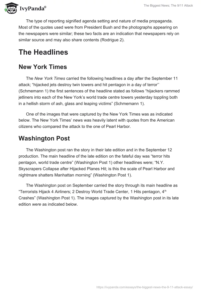 The Biggest News; The 9/11 Attack. Page 2