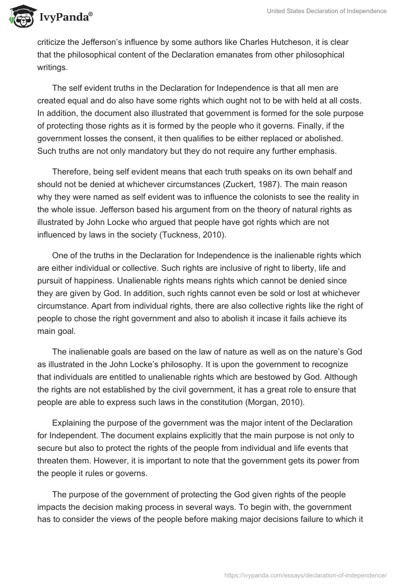 United States Declaration of Independence. Page 2