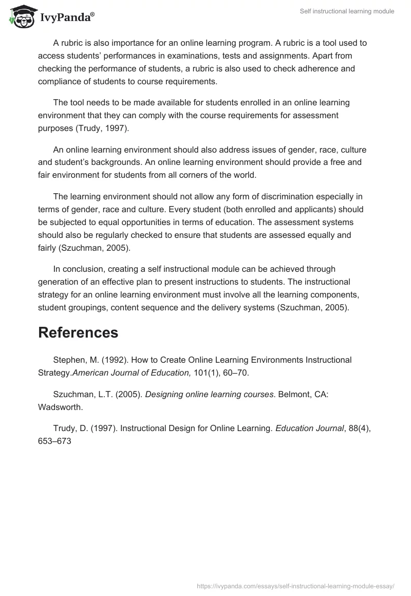Self instructional learning module. Page 3
