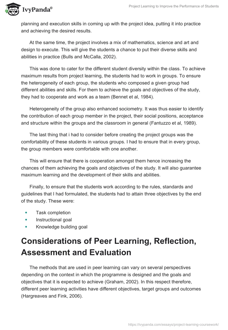 Project Learning to Improve the Performance of Students. Page 4