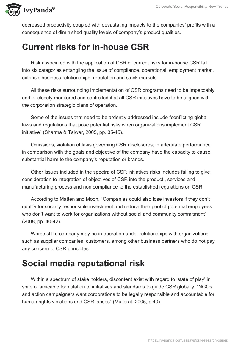 Corporate Social Responsibility New Trends. Page 3