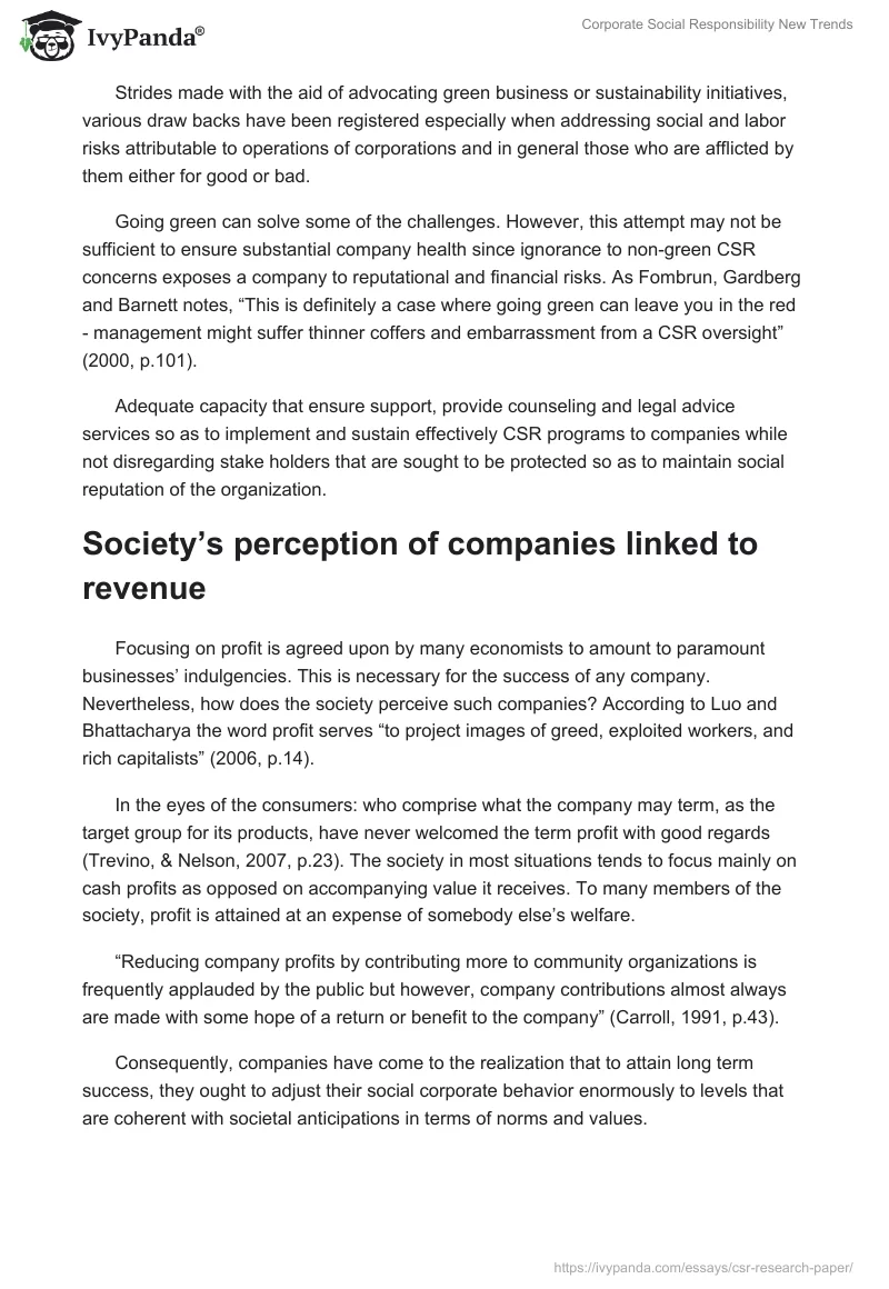 Corporate Social Responsibility New Trends. Page 4