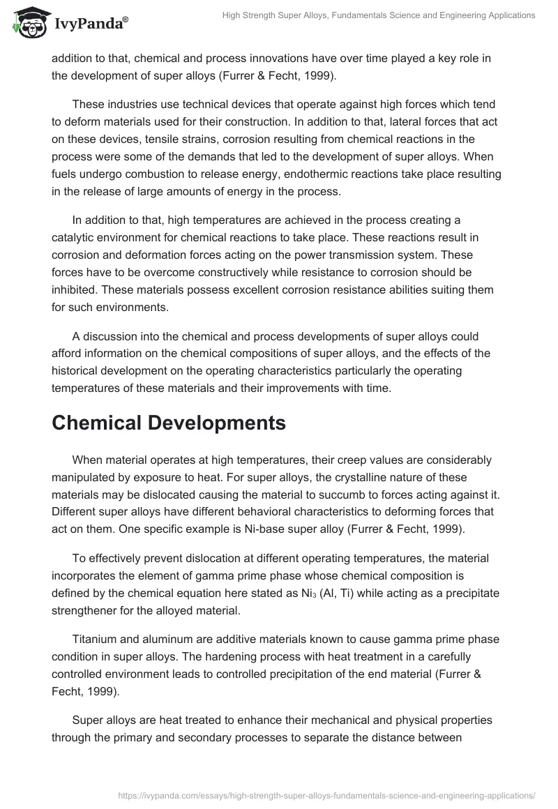 High Strength Super Alloys, Fundamentals Science and Engineering Applications. Page 2