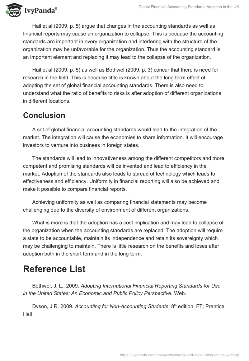 Global Financial Accounting Standards Adoption in the UK. Page 5