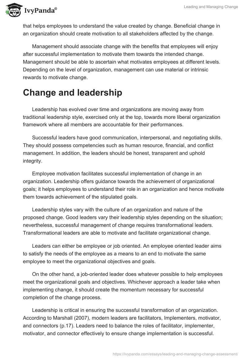 Leading and Managing Change. Page 3