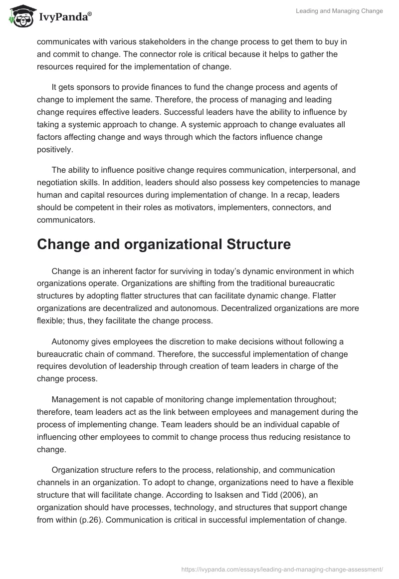 Leading and Managing Change. Page 5