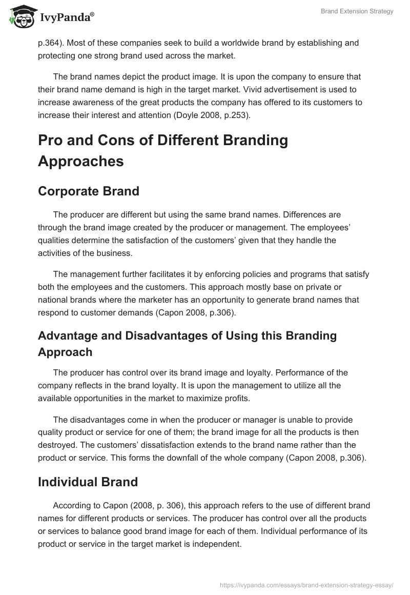 Brand Extension Strategy. Page 3