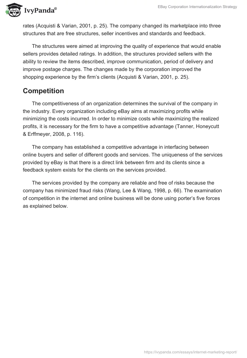 EBay Corporation Internationalization Strategy. Page 5