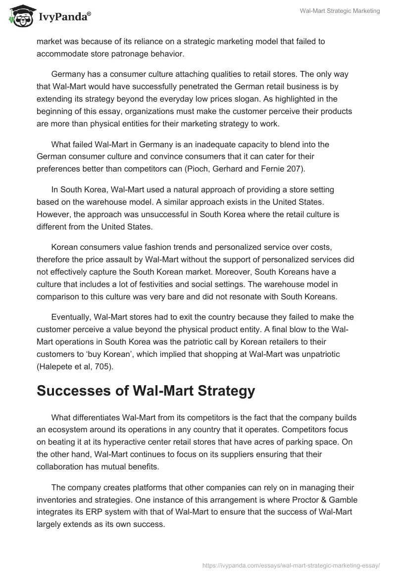 Wal-Mart Strategic Marketing. Page 5