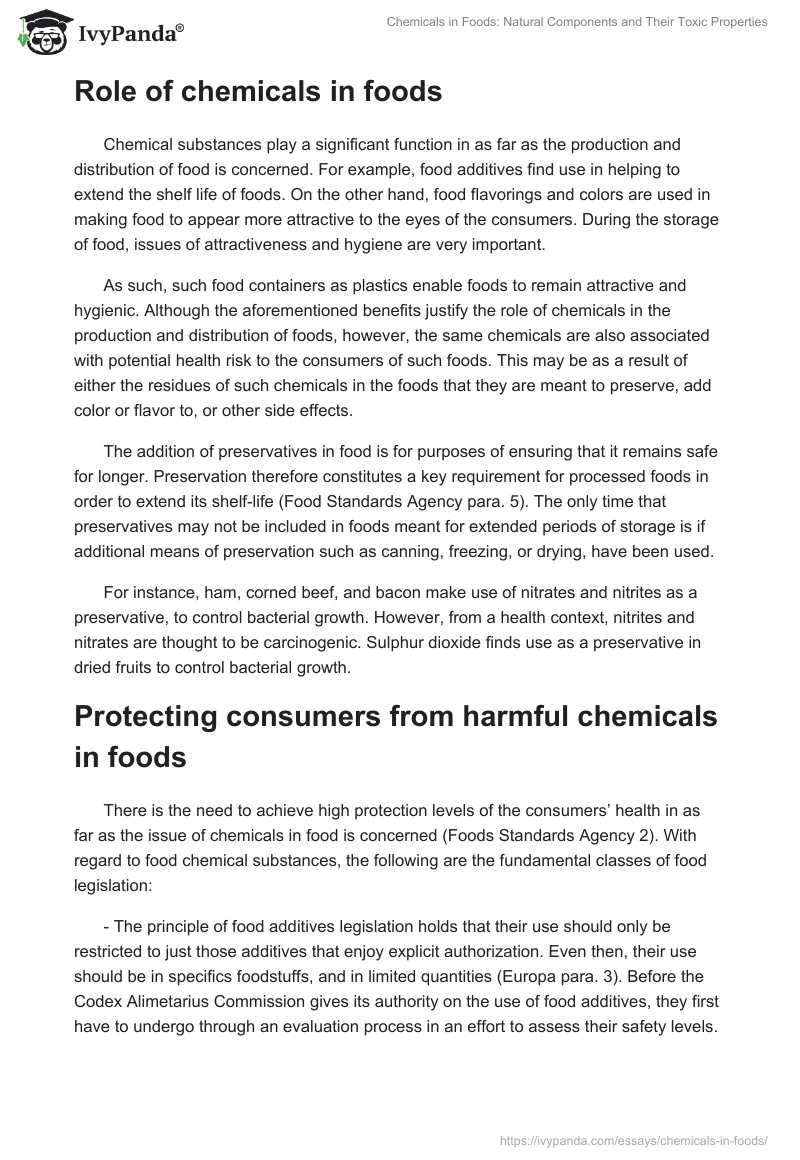 Chemicals in Foods: Natural Components and Their Toxic Properties. Page 3