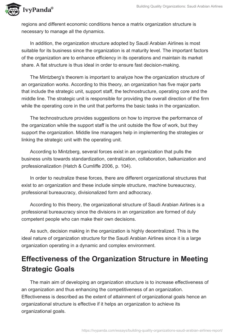 Building Quality Organizations: Saudi Arabian Airlines. Page 3
