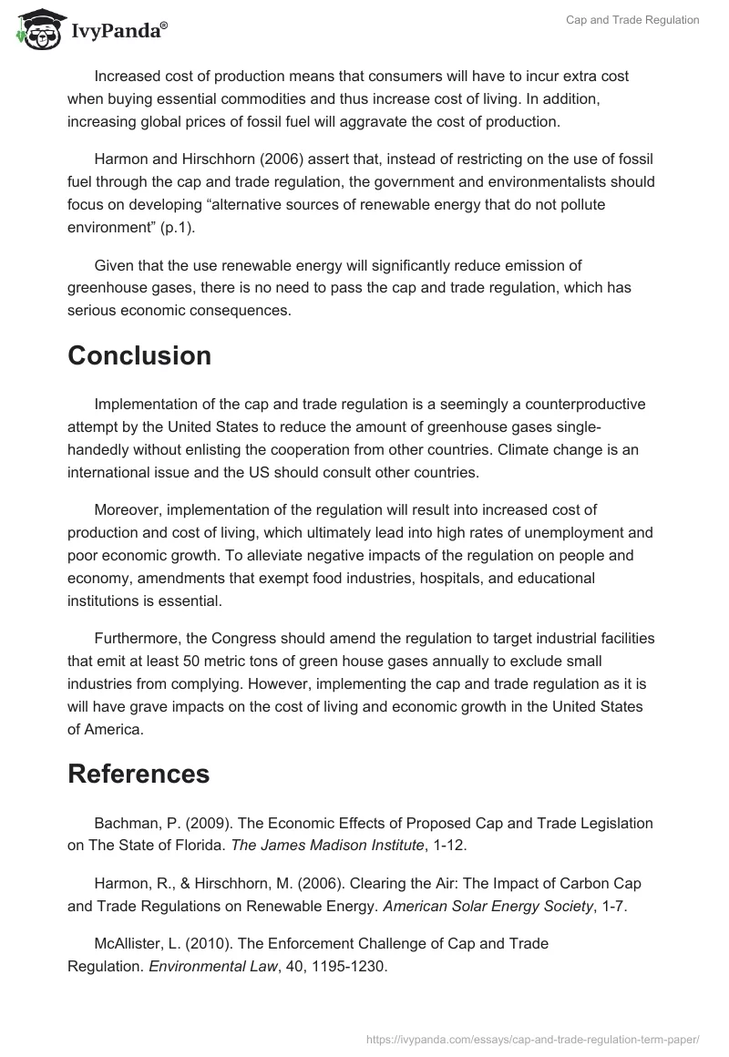 Cap and Trade Regulation. Page 3