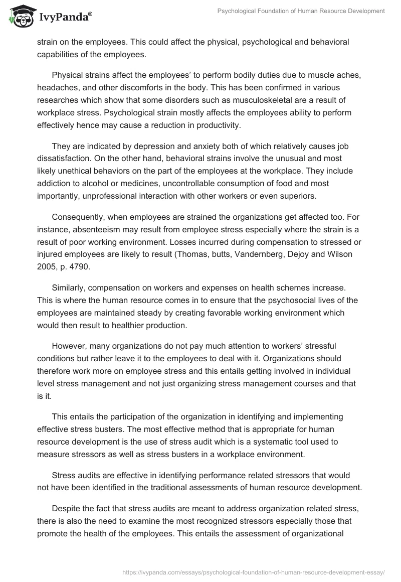 Psychological Foundation of Human Resource Development. Page 2