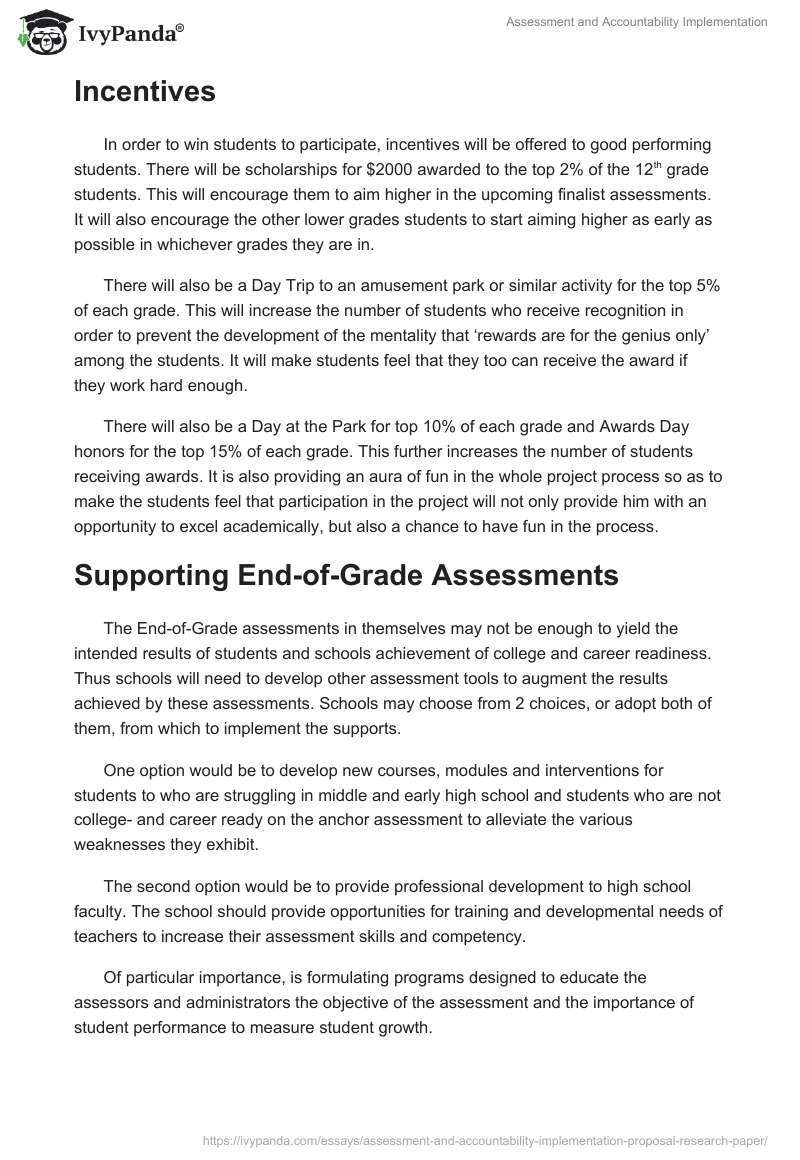 Assessment and Accountability Implementation. Page 4
