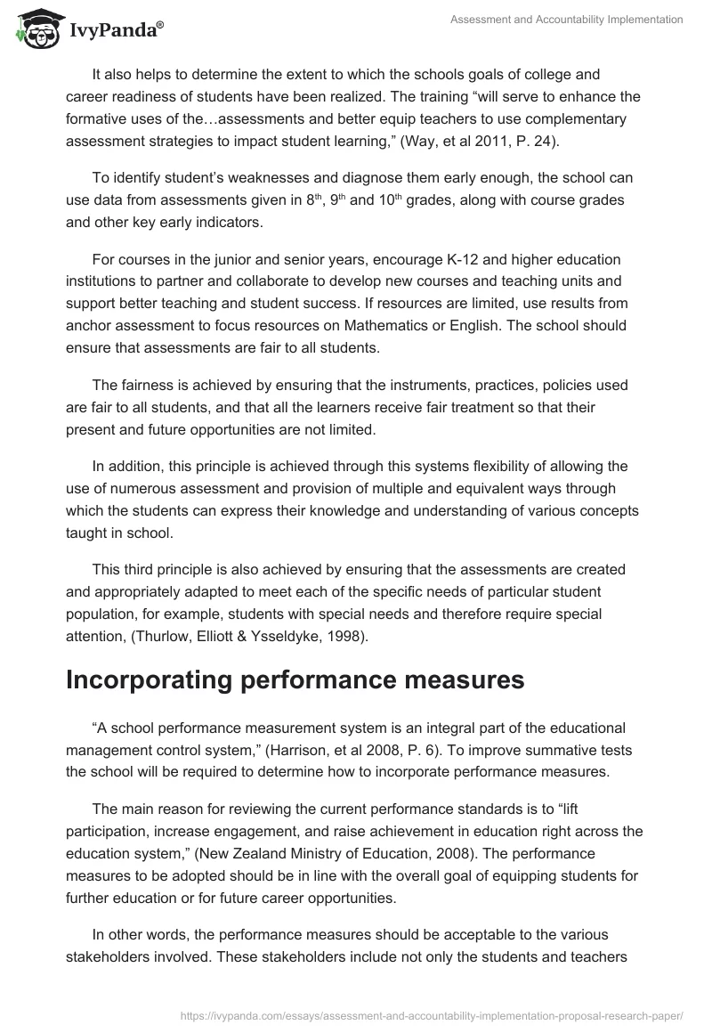 Assessment and Accountability Implementation. Page 5