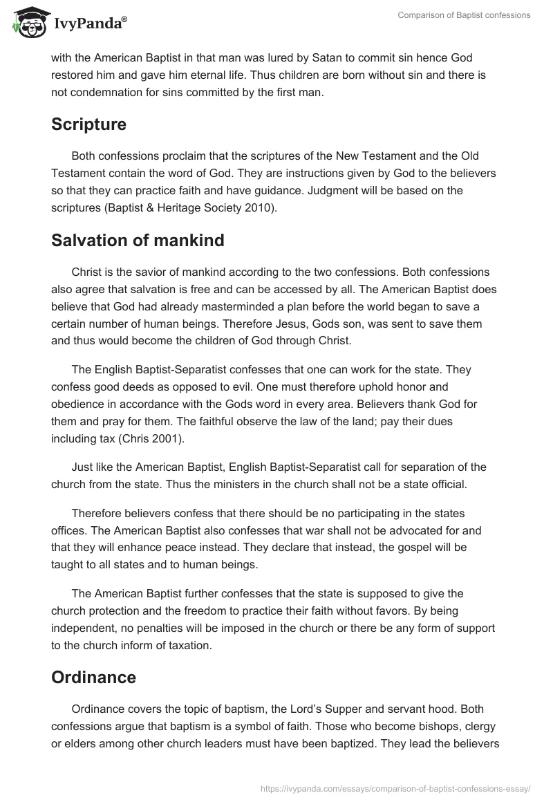 Comparison of Baptist confessions. Page 3