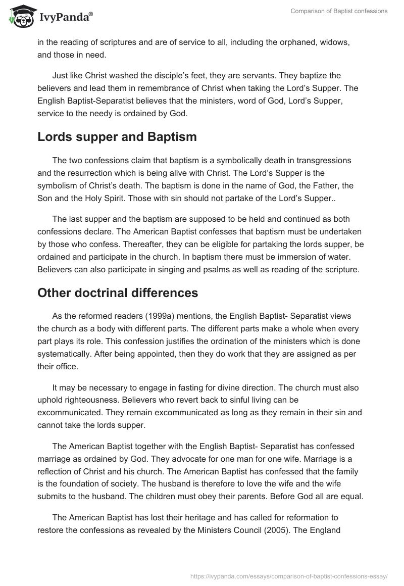 Comparison of Baptist confessions. Page 4