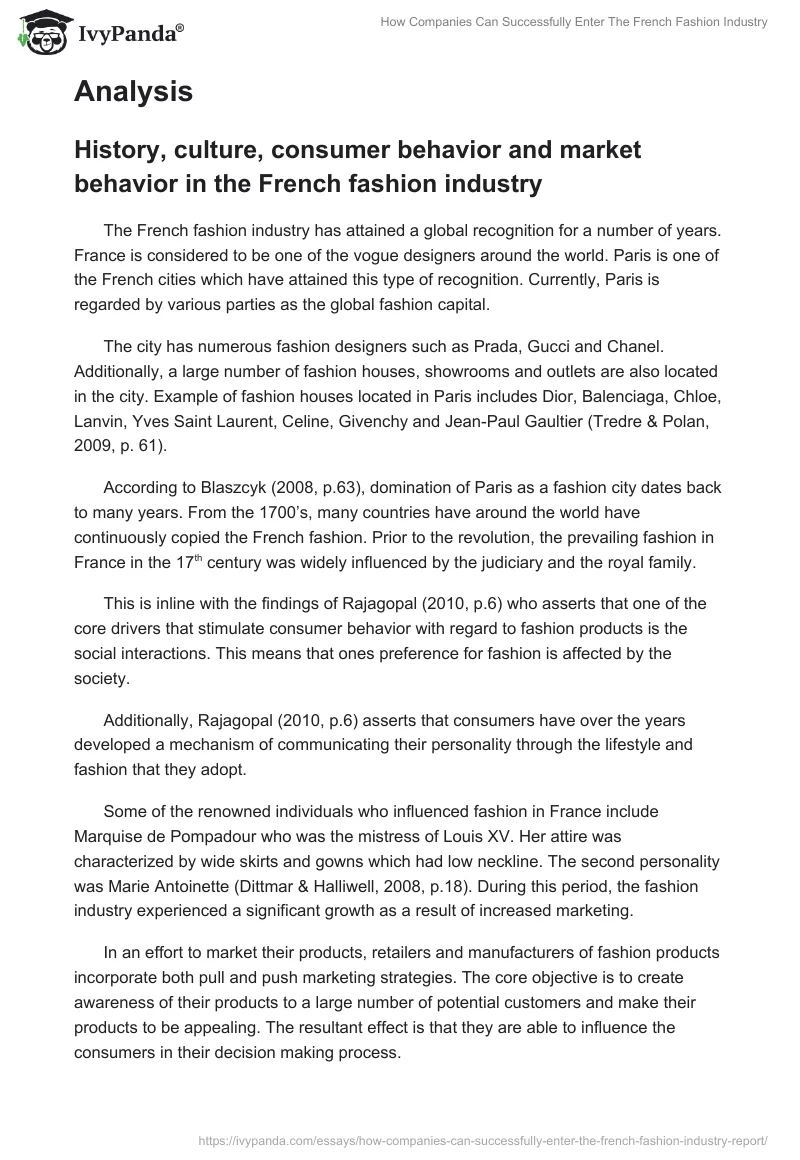 How Companies Can Successfully Enter The French Fashion Industry. Page 3
