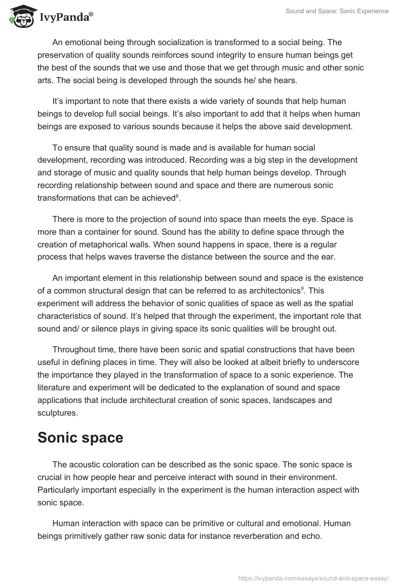 Sound and Space: Sonic Experience. Page 3