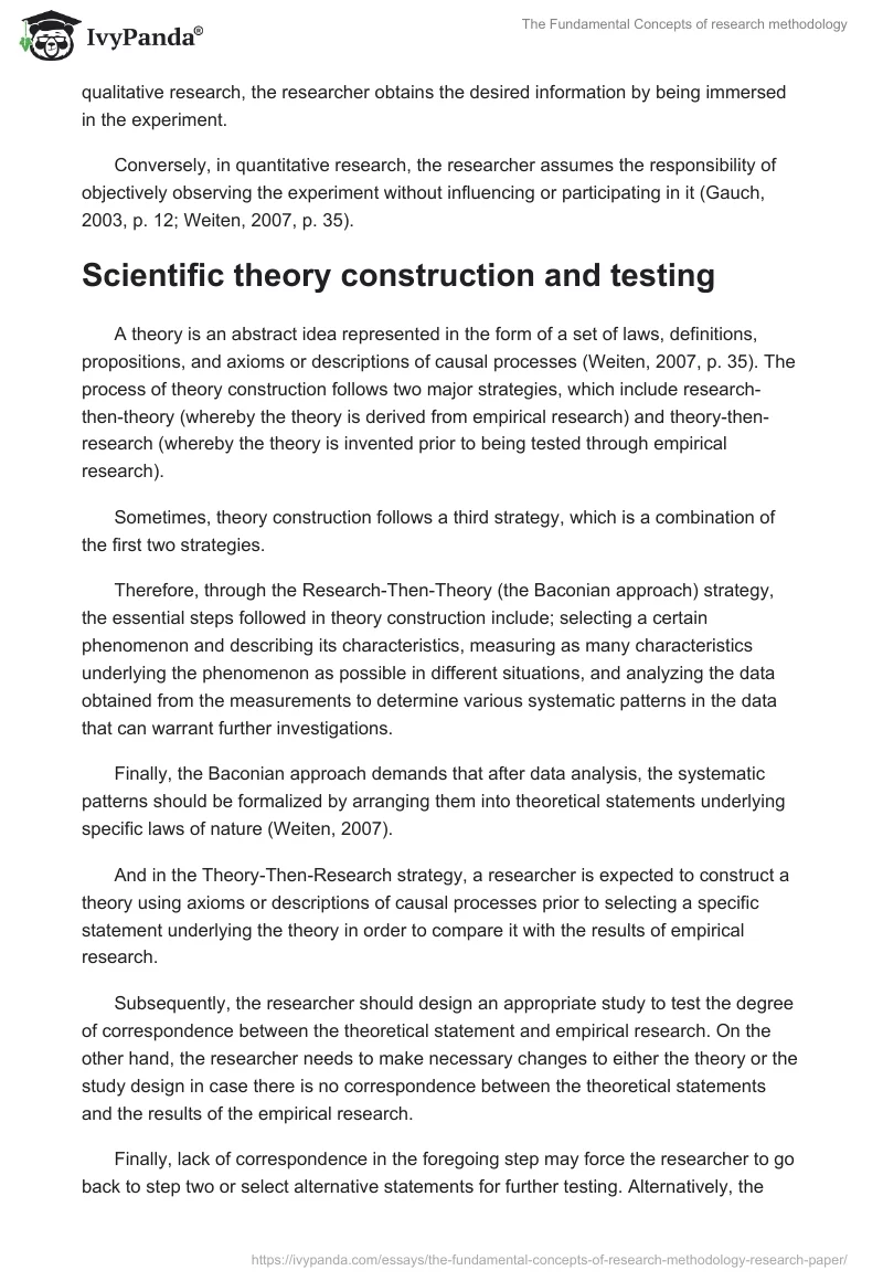 The Fundamental Concepts of research methodology. Page 3