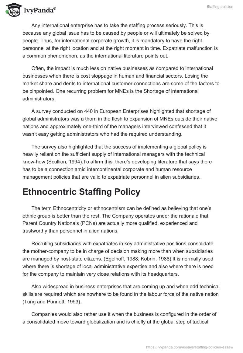 Staffing Policies. Page 2