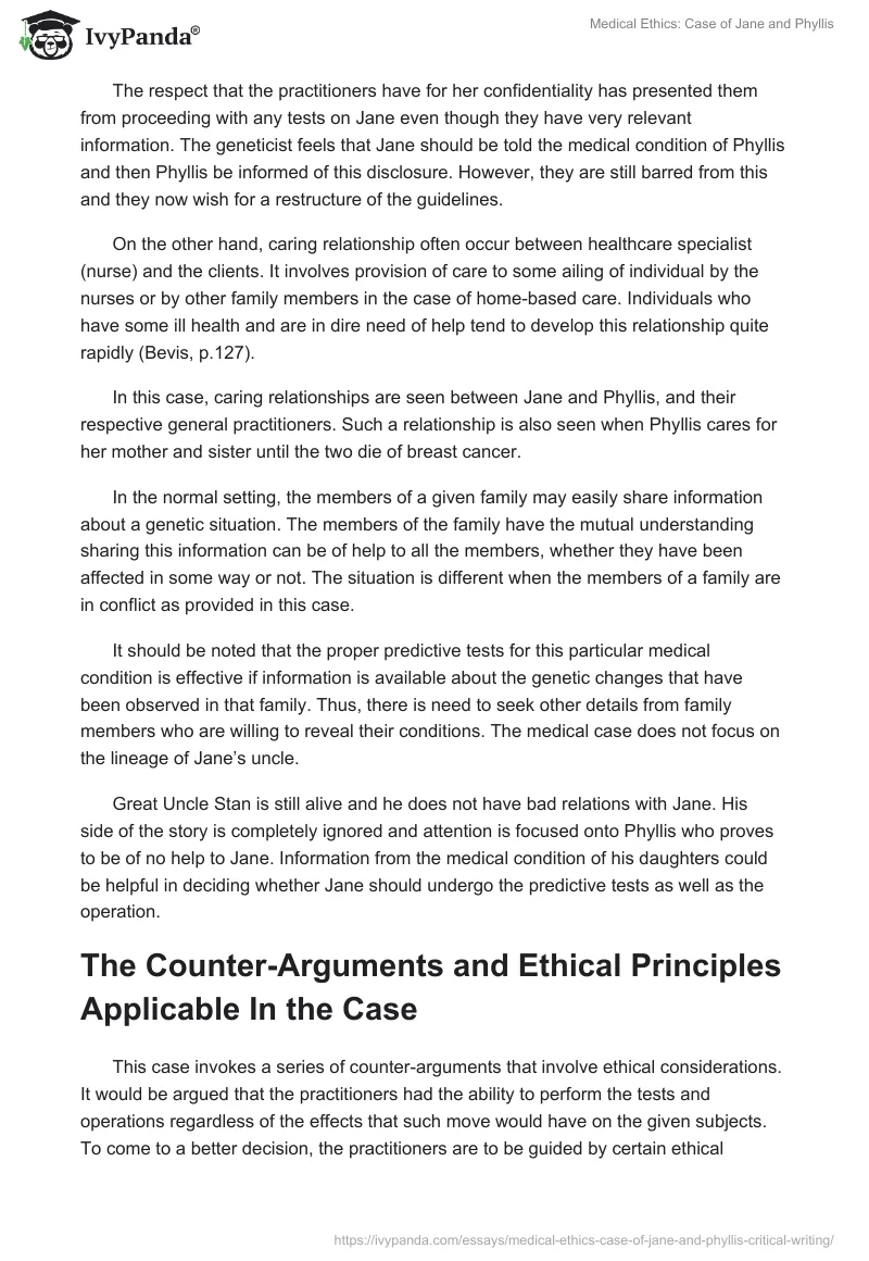 Medical Ethics: Case of Jane and Phyllis. Page 4