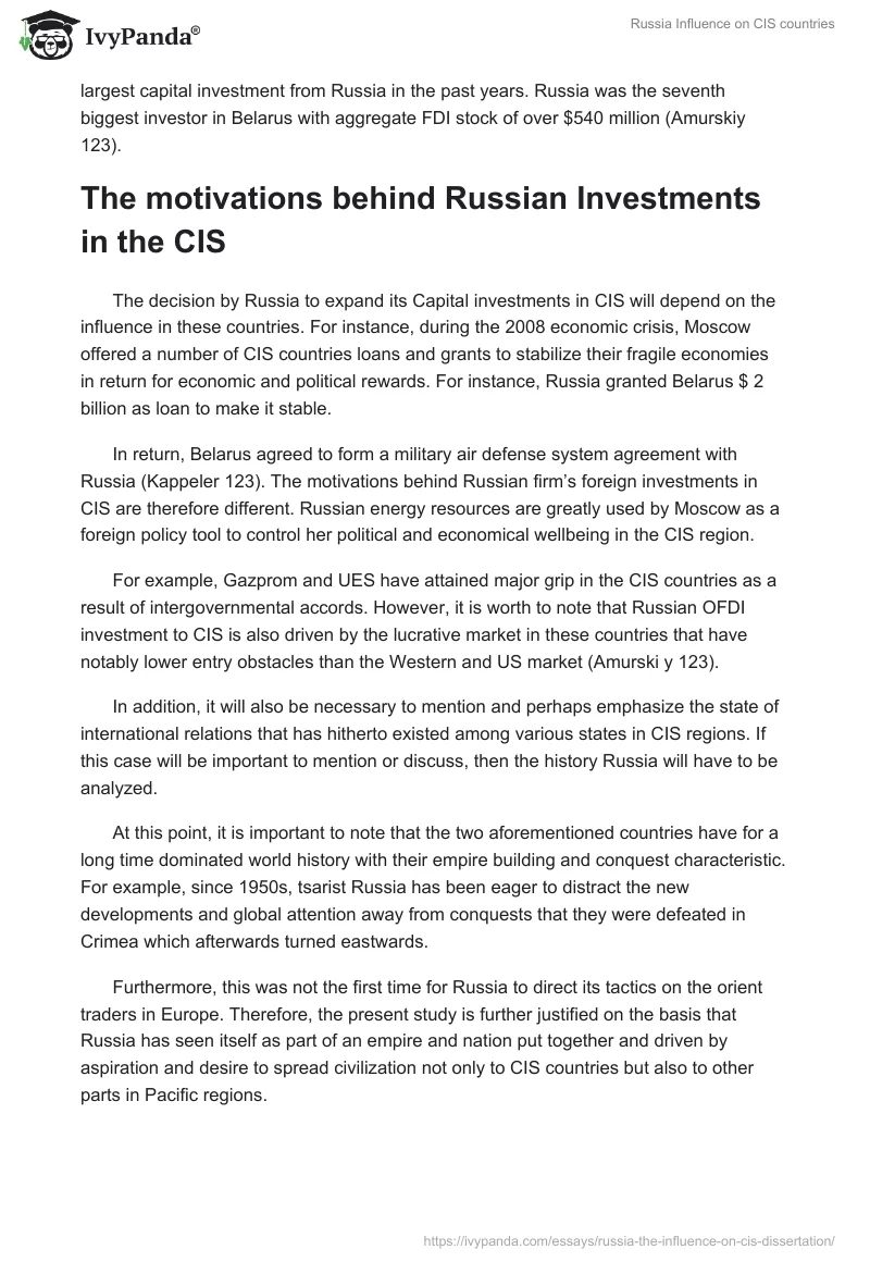 Russia Influence on CIS countries. Page 4