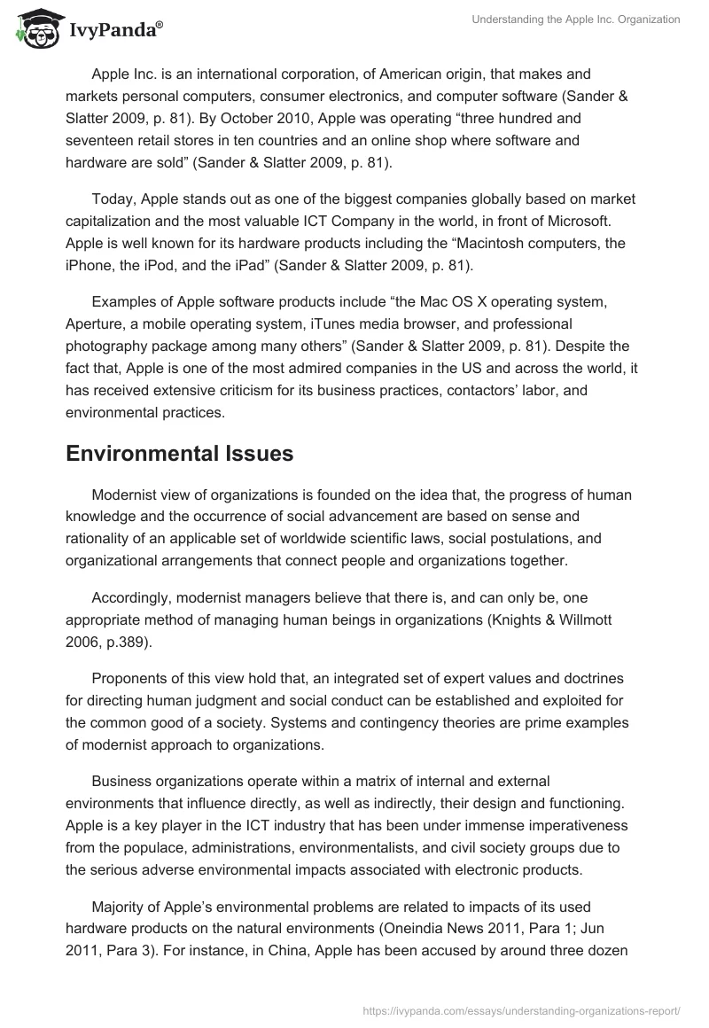 Understanding the Apple Inc. Organization. Page 2