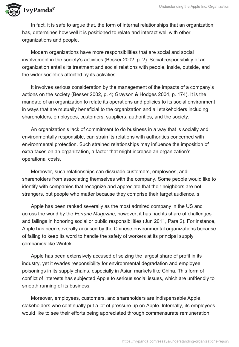 Understanding the Apple Inc. Organization. Page 4