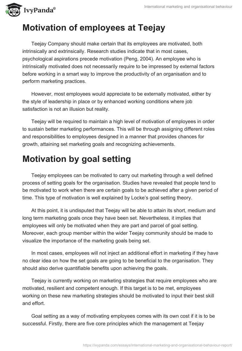 International marketing and organisational behaviour. Page 5
